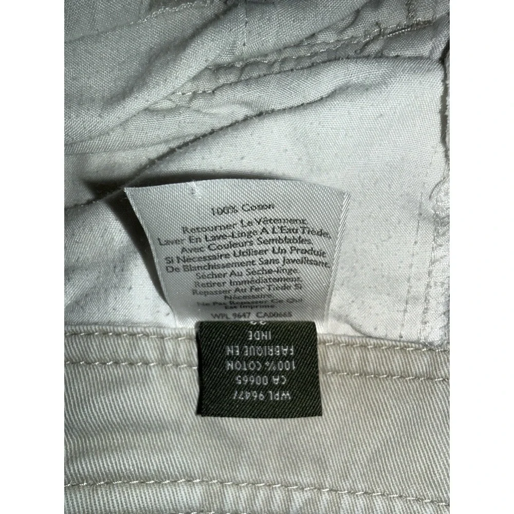 Eddie Bauer Men's Cargo Shorts Size 33 Beige Khaki 100% Cotton Canvas Outdoor